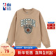 新款 nbakids童装 2025冬季 男女童儿童印花卫衣休闲保暖K254TS070P