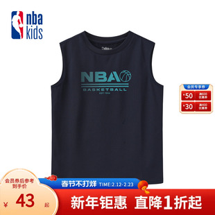 nbakids童装春夏男女童时尚休闲无袖T恤百搭儿童上衣K242TS330P