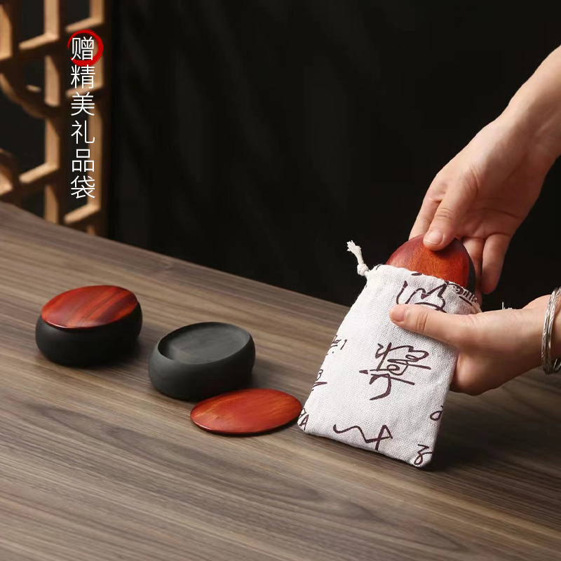 梅林笔庄砚台书法专用毛笔墨汁墨条原石歙砚澄泥砚端砚可研磨墨带