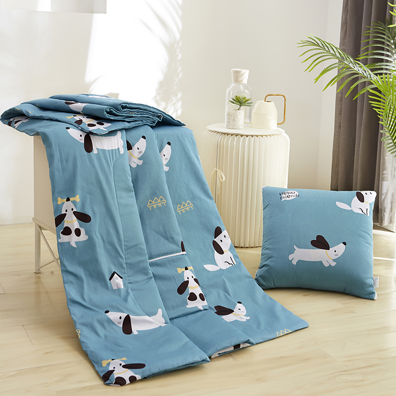 纯棉抱枕被两用办公室夏季薄款多功能靠枕二合一汽车小被子枕头被