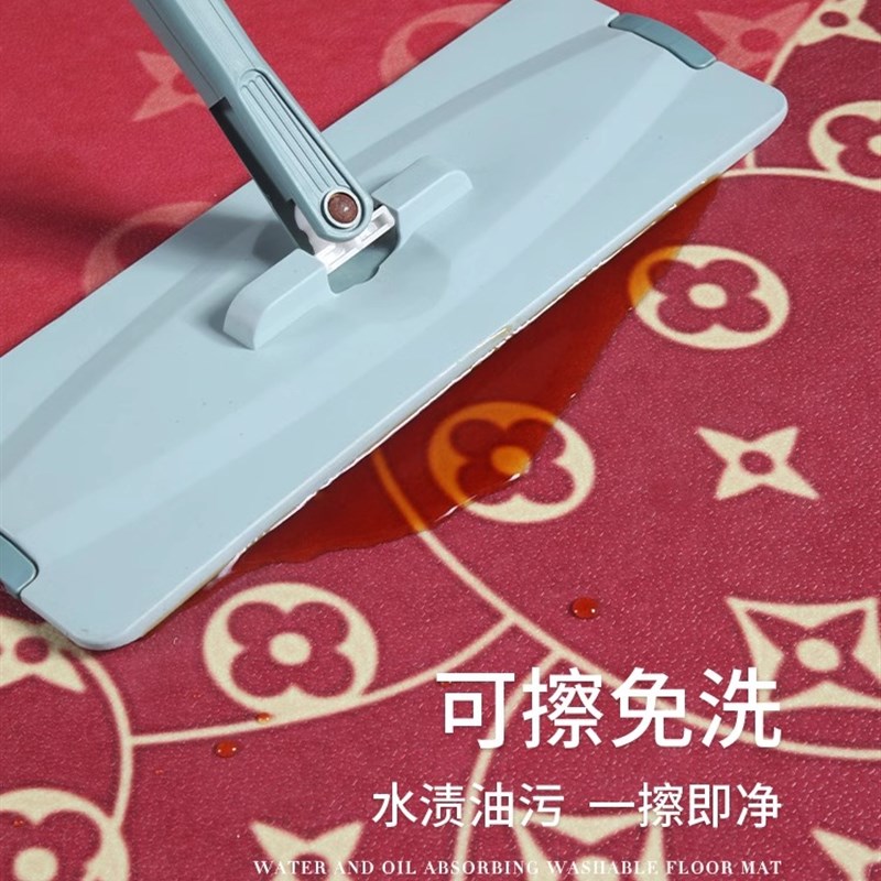 红色PVC地垫入户门垫进门高级感龙年耐脏免洗可裁剪脚垫地毯入户