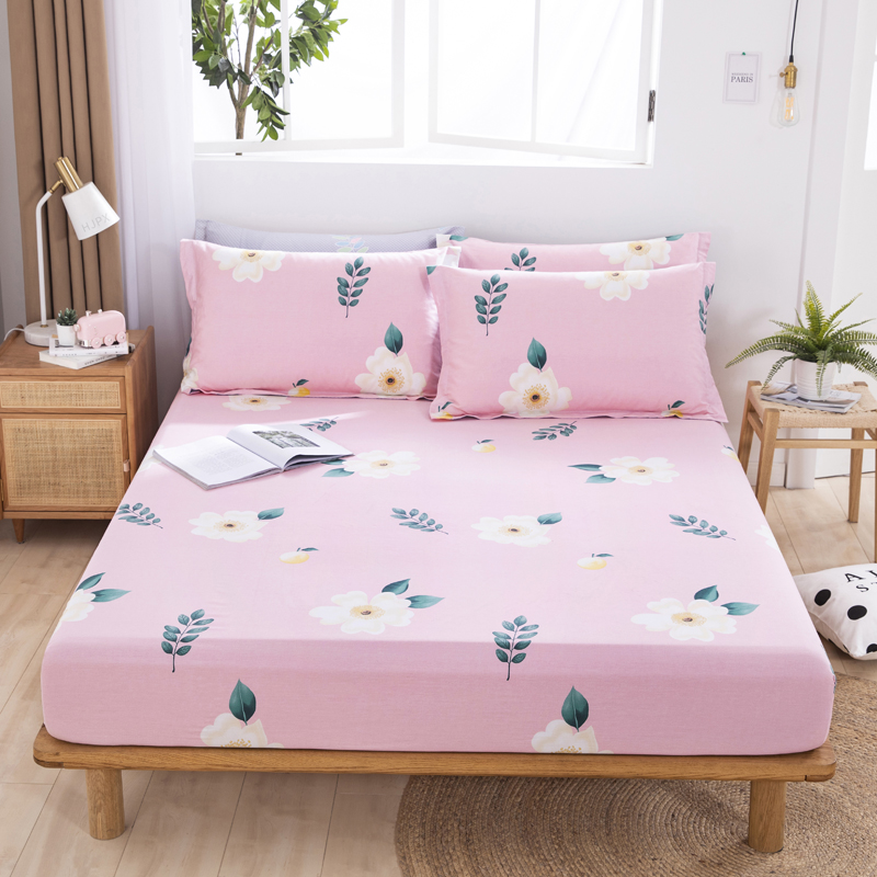 床笠款四件套全棉纯棉床垫套1.5米1.8m床上用品简约双人被套4件套