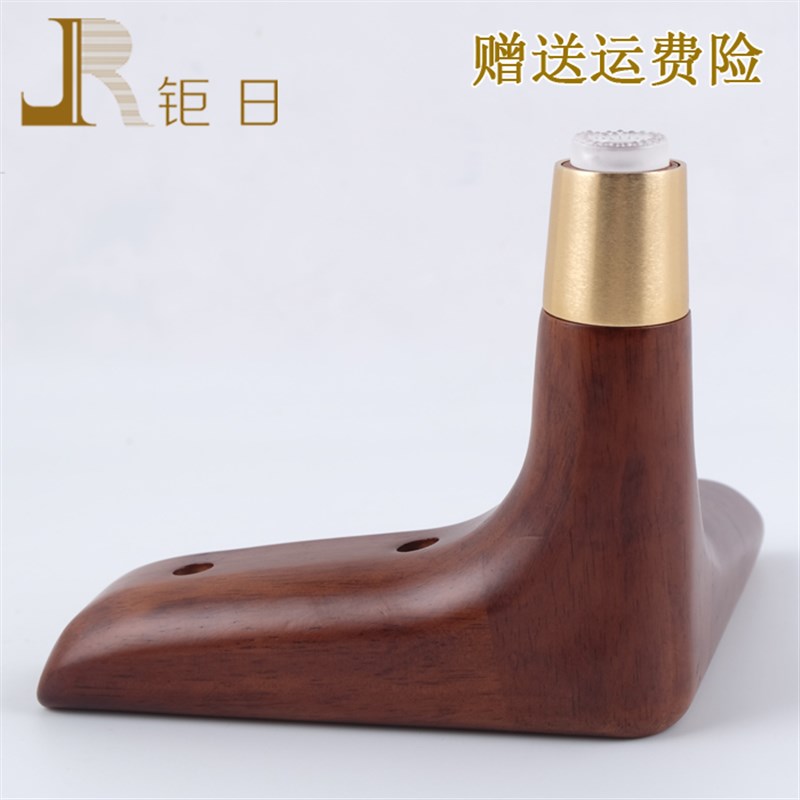 实木茶几脚胡桃色橡木家具脚金色沙发脚仿古色木腿轻奢柜腿M5
