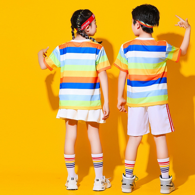 元旦节儿童啦啦操演出服装男女童爵士舞舞蹈服幼儿嘻哈街舞表演服