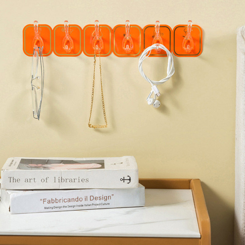 无痕贴强力承重连排挂钩免打孔魔力贴卧室挂衣架壁挂上墙长条粘钩