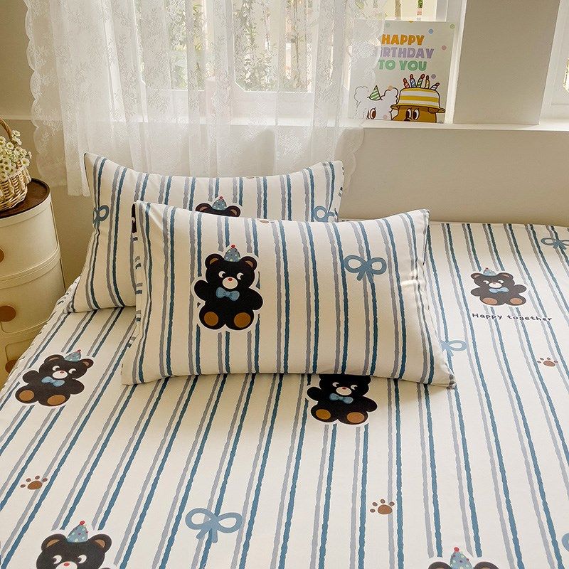 卡通可爱磨毛床裙单件学生宿舍家用单人全包带花边床单床罩三件套,床上用品,床裙,淘宝优惠券,粉丝福利购,淘宝优惠卷