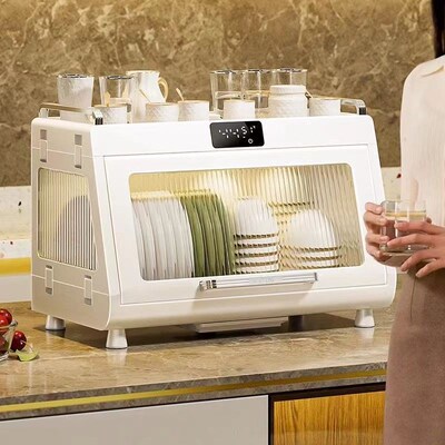 消毒碗柜小型家用烘干一体台式餐具茶具杯子奶瓶碗筷收纳柜免沥水