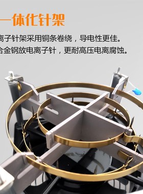 离子风机ST-114A悬挂式离子风机防静电四头风扇  工业静电消除器