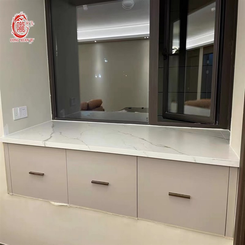 重庆定制飘窗台吧台岛台灶台门槛石天然人造石大理石英石岩板楼梯