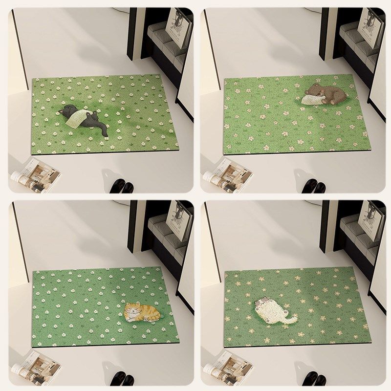 小清新丝圈入户地垫pvc可裁剪门垫玄关门口防滑耐脏脚垫北欧地毯,居家布艺,入户地垫,淘宝优惠券,粉丝福利购,淘宝优惠卷