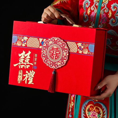 礼金箱结婚订婚彩礼钱盒子聘礼提亲红包现金礼盒高档定亲婚礼10万