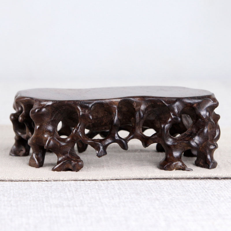 根雕底座实木质雕刻工艺品摆件奇石底座黑檀玉器紫砂茶壶底座木托