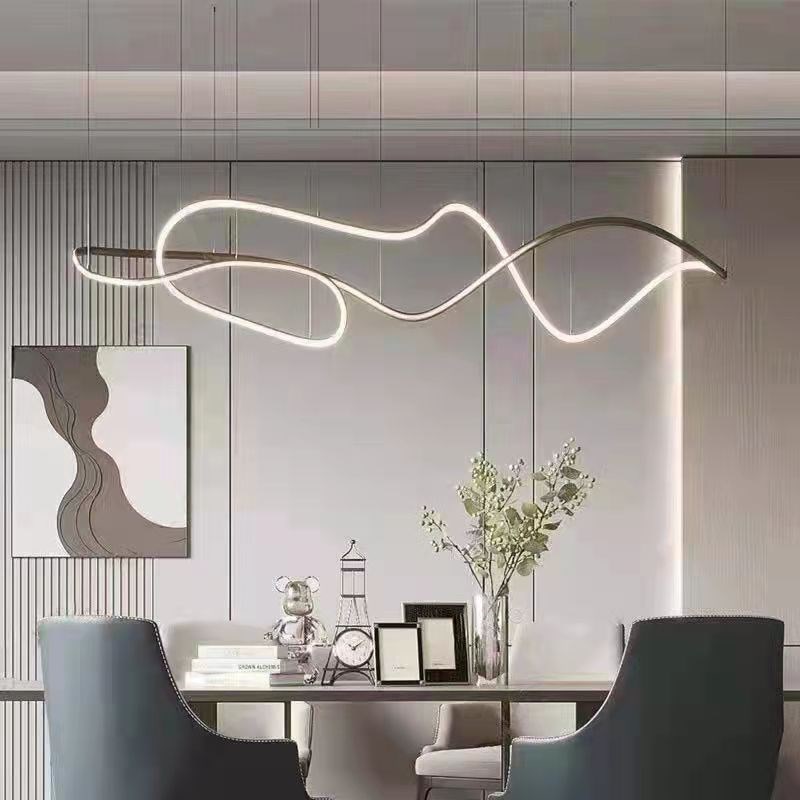 极简约线条灯酒店大堂异型吊灯 2米别墅1.5创意1.8不规则客厅灯具