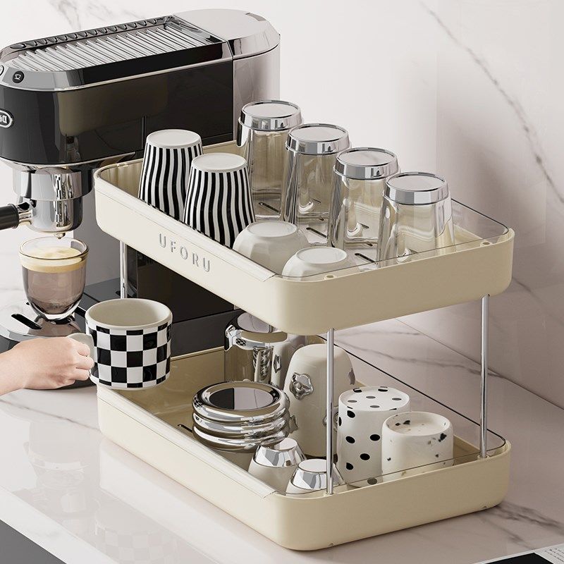 杯子收纳置物架桌面水吧台茶杯收纳架托盘沥水双层杯架置物架收纳,家庭/个人清洁工具,杯架,淘宝优惠券,粉丝福利购,淘宝优惠卷