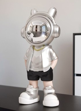 创意宇航员太空人摆件酒柜玄关入户门小装饰品房间改造小物件工艺