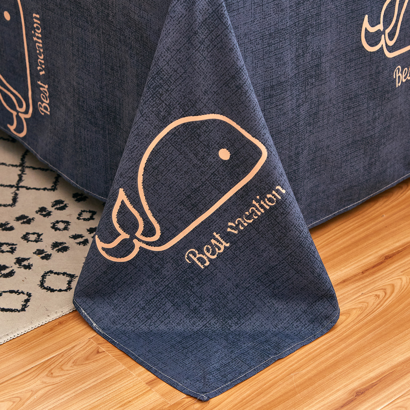 床单单件学生宿舍单人磨毛被单1米5/1.8m双人水洗棉被罩2三件套男