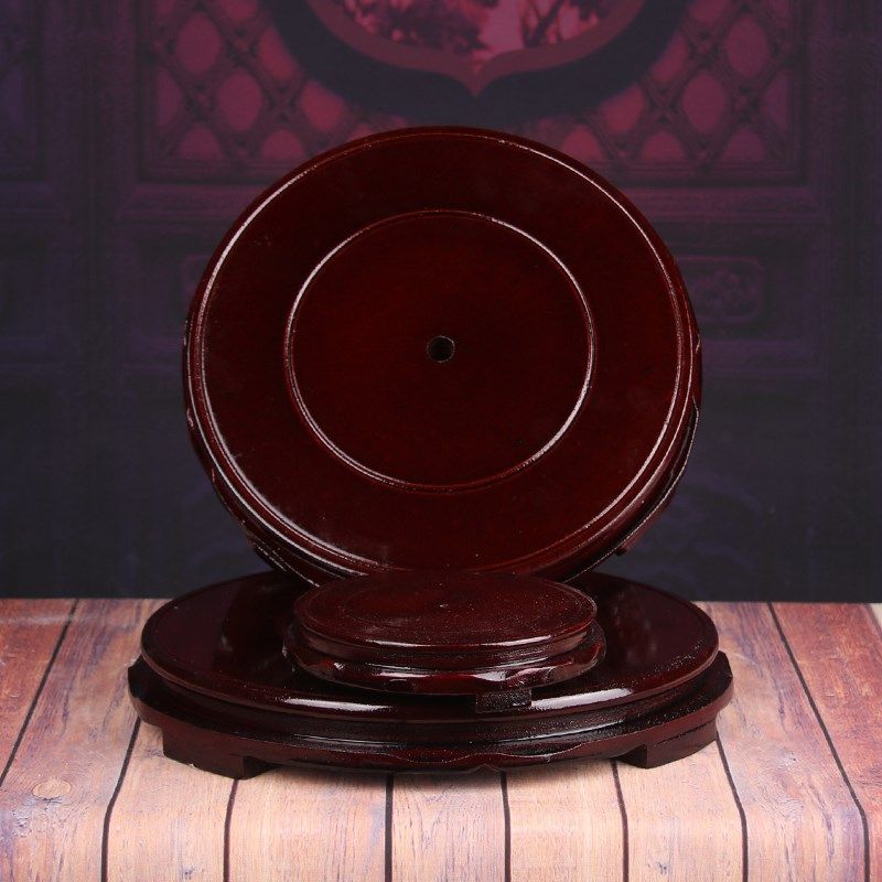 陶瓷配件木质圆形底座仿实木木质花瓶鱼缸花盆摆件底托装饰酒坛架,商业/办公家具,展示地台/底座,淘宝优惠券,粉丝福利购,淘宝优惠卷