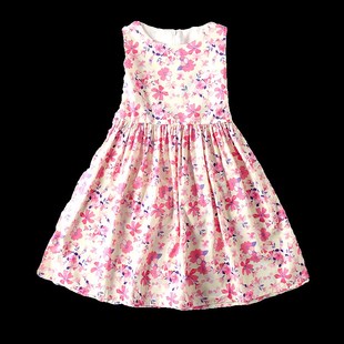 女童碎花连衣裙夏装 背心裙甜美公主裙子 儿童女孩夏季 洋气纯棉无袖