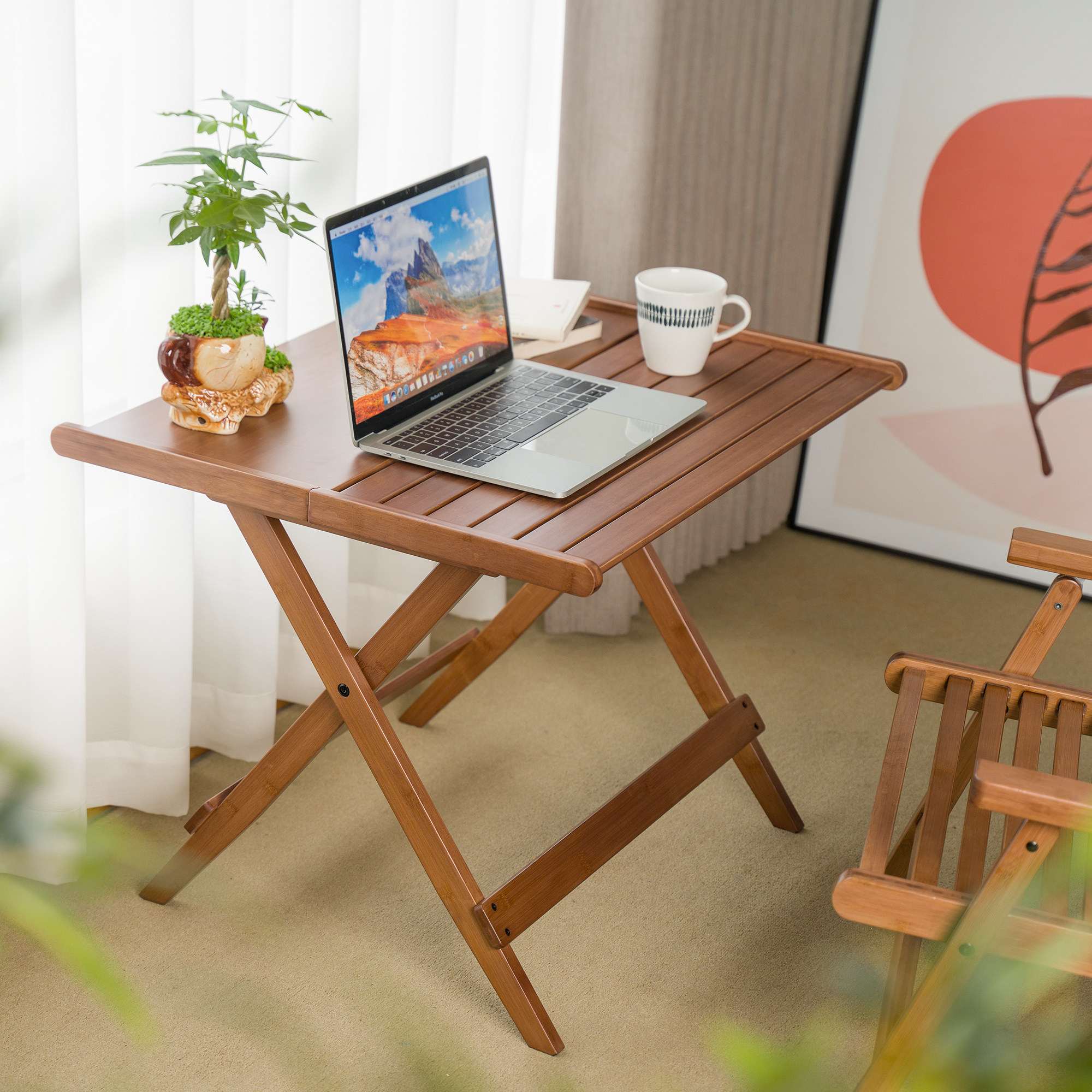 简易户外折叠桌便携式餐桌卢步尔客厅阳台休闲桌椅家用吃饭小桌子