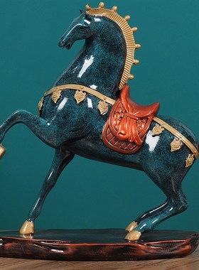 中式马摆件客厅马到成功家居装饰品创意玄关书房办公室桌面工艺品