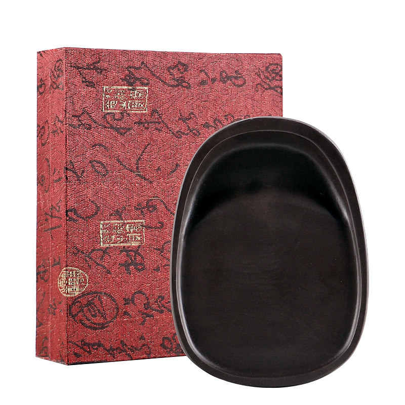 端砚砚台文房四宝精品实用砚台学生宋坑4寸5寸旦形砚锦盒装绒布袋,文具电教/文化用品/商务用品,砚台,淘宝优惠券,粉丝福利购,淘宝优惠卷