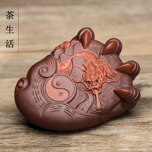饰礼物 茶宠摆件精品紫砂可养掌中乾坤大权在握雕塑茶玩茶盘家居装