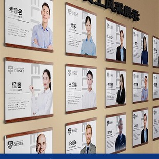 A4磁性展示贴医生介绍墙展示牌压克力磁吸相框挂墙免打孔画框裱框