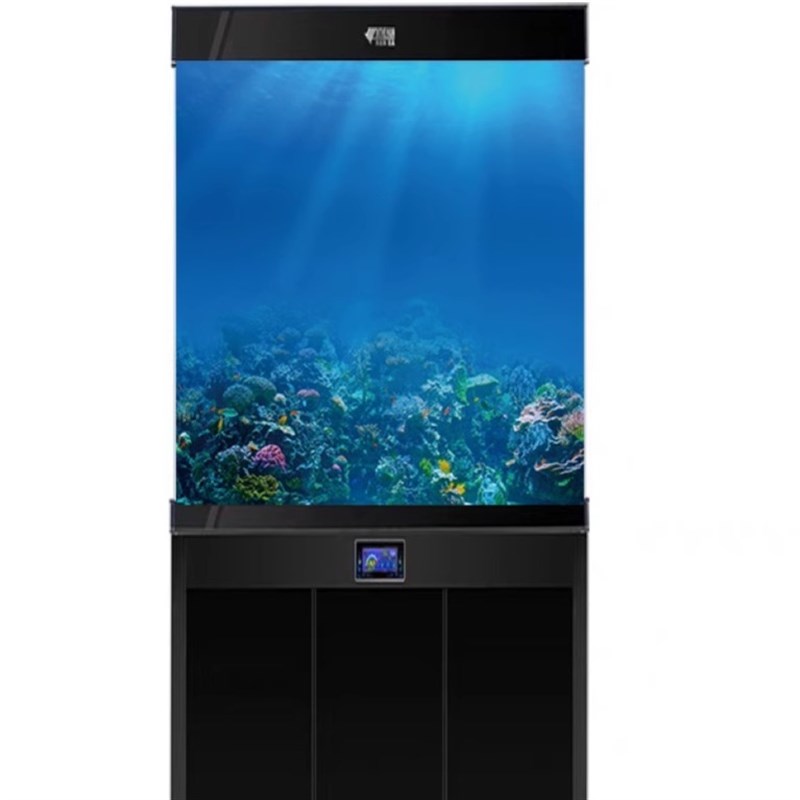 鱼缸背景贴3D高清水族箱壁画造景装饰轻奢麋鹿竖版静电自粘贴纸