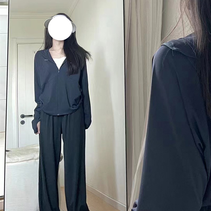 夏季薄款黑色休闲裤子垂感胖mm大码女装显瘦梨型身材直筒阔腿长裤