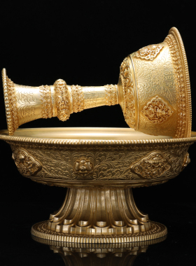 多款藏式民族黄铜八吉祥高脚雕花丝护法杯圣水杯佛前供水家用供具