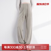 冬天外穿休闲抽绳运动束脚裤 孕妇裤 加绒加厚卫裤 2024新款 子秋冬装