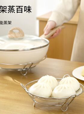 不锈钢锅架e厨房置物架放炒菜架子多功能家用隔热防烫垫高支架托