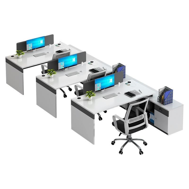 办公桌子 办公室简约现代办公卡座6人职员办公R桌4人位公司办公桌