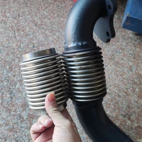 新源65/75胶轮式挖掘机 新柴 玉柴发动机排气管接管 消声器软接
