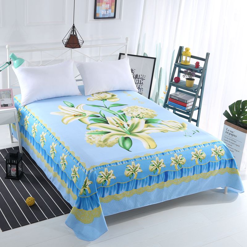 大红色床单单件加厚磨毛双人加大床单结婚红单子粉色大版花可爱