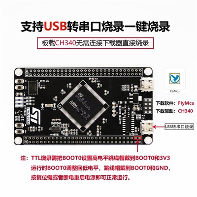 STM32F407ZGT6最小系统板 核心板ARM开发板STM32F4单片机 工控板