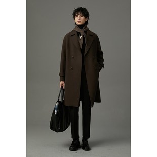 【储格】重磅羊毛大衣男中长款毛绒23秋冬季毛呢子风衣女加厚外套