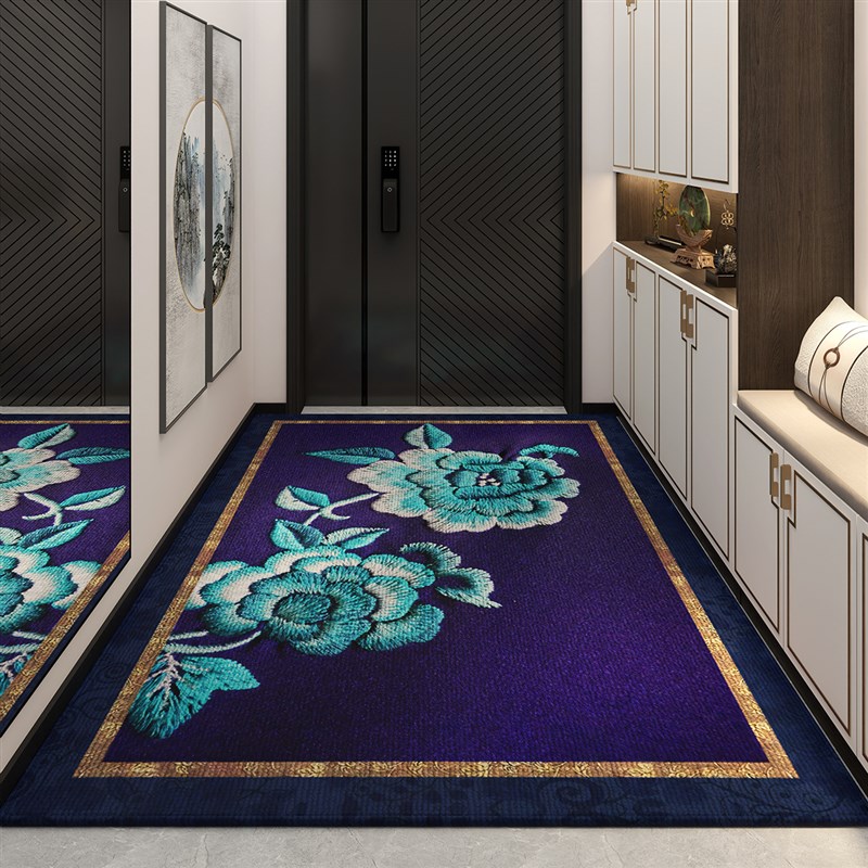 高级感中式入户门地垫进门门垫防滑大门口垫子可裁剪家用地毯定制