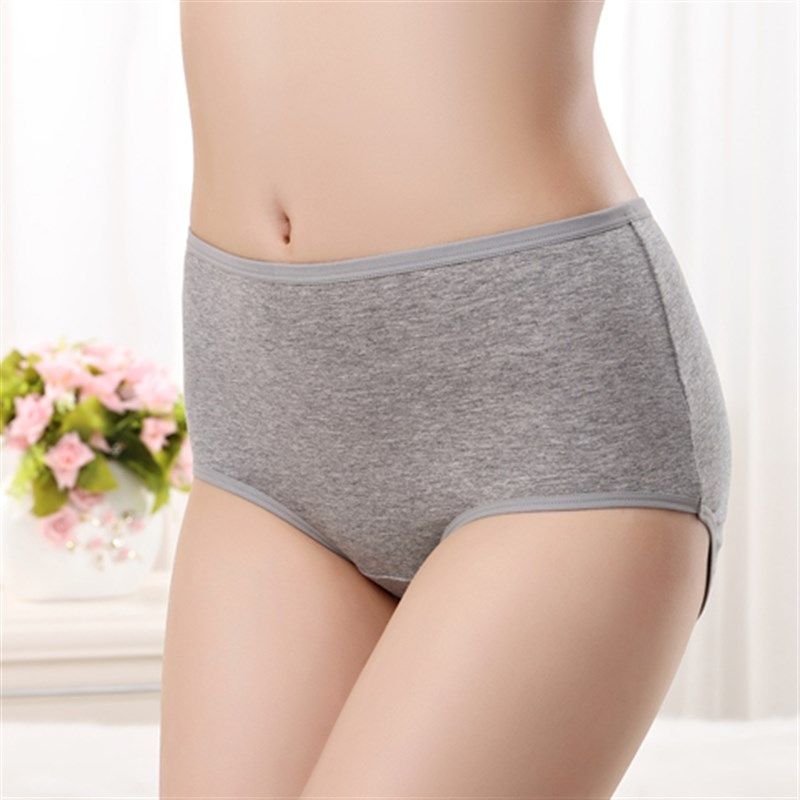 大码纯棉女士内裤女棉质面料胖mm中高腰中年中老年人妈妈宽松无痕