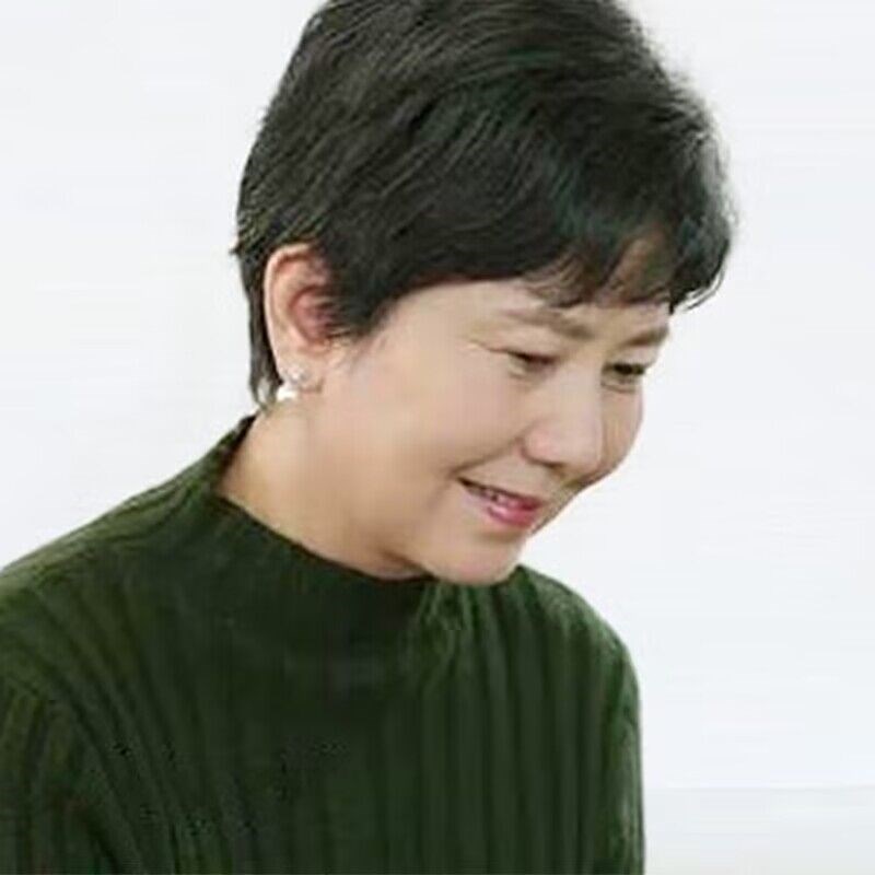 女士全头套真发自然中老年假发短直发老人短发光头假头发夏季透气