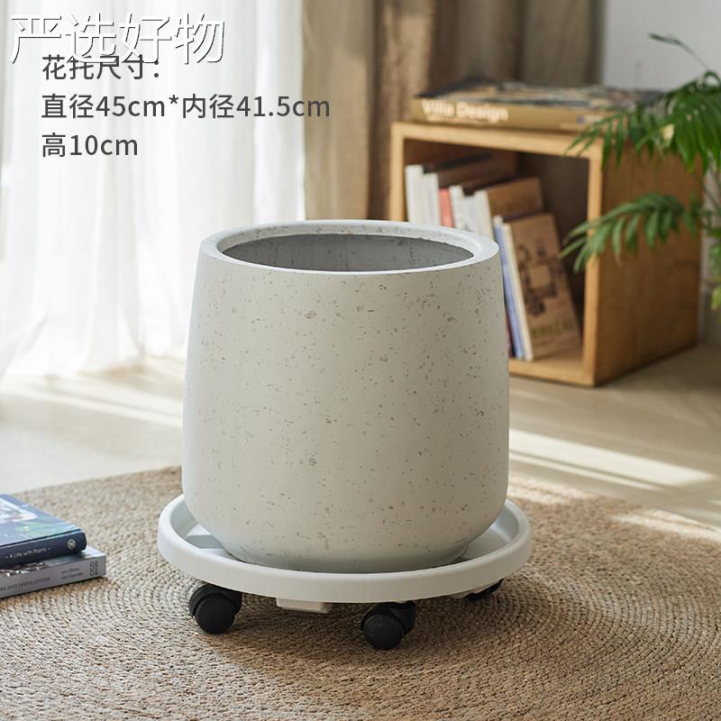 【严选好物】奢简约镁泥花盆绿植轻栽盆高厅级感室内客阳台花器摆