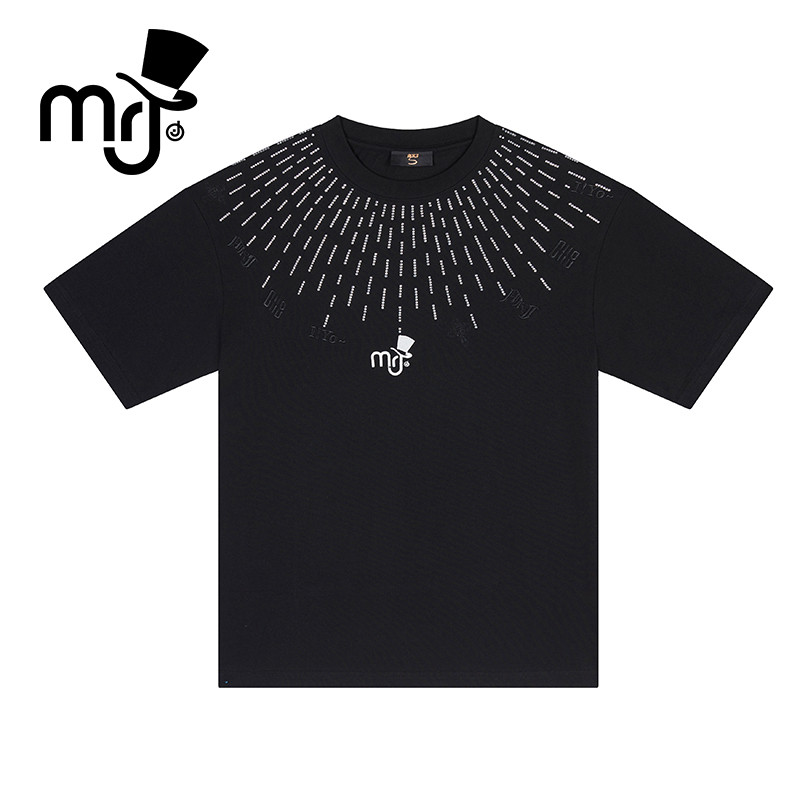 MRJ 周杰伦原创品牌 流星烫钻 休闲潮流舒适百搭短袖T恤 男女同款
