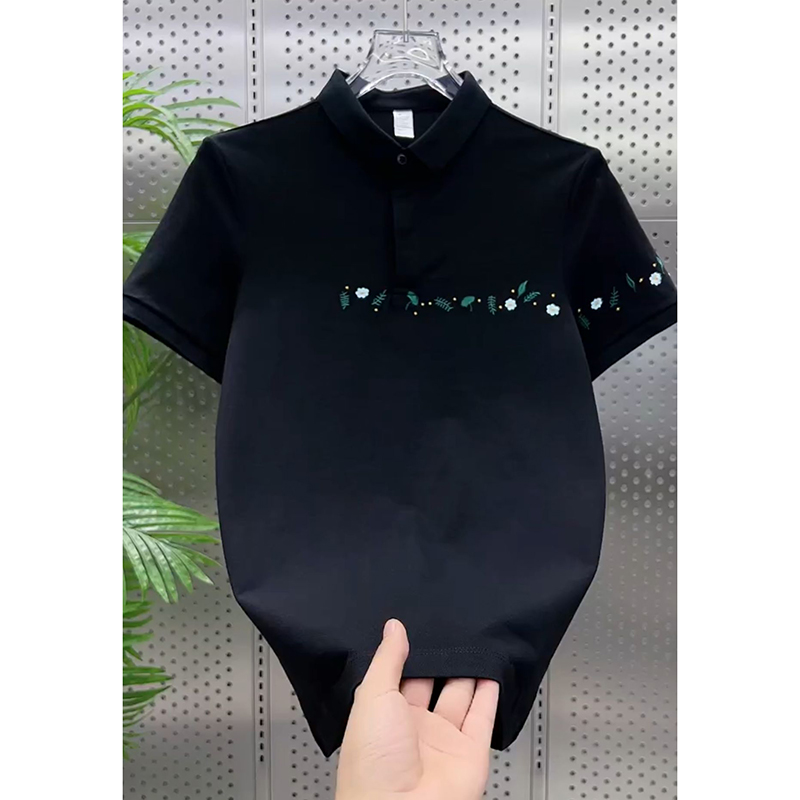 个性polo衫男夏季新款刺