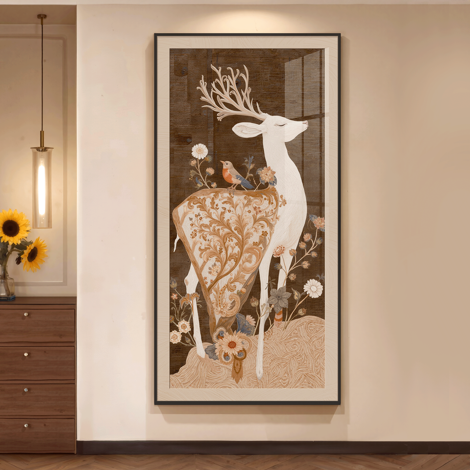 亿笔一画瑞鹿盈禧中古风入户