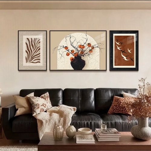 亿笔一画中古风客厅装饰抽象