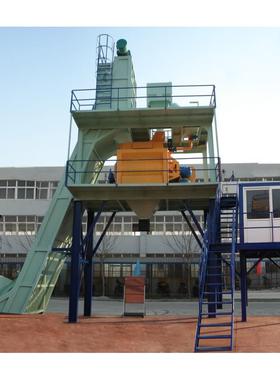 75移动的混凝土站2YHZS75混凝土拌合站 JS1500搅拌主机50/100吨罐