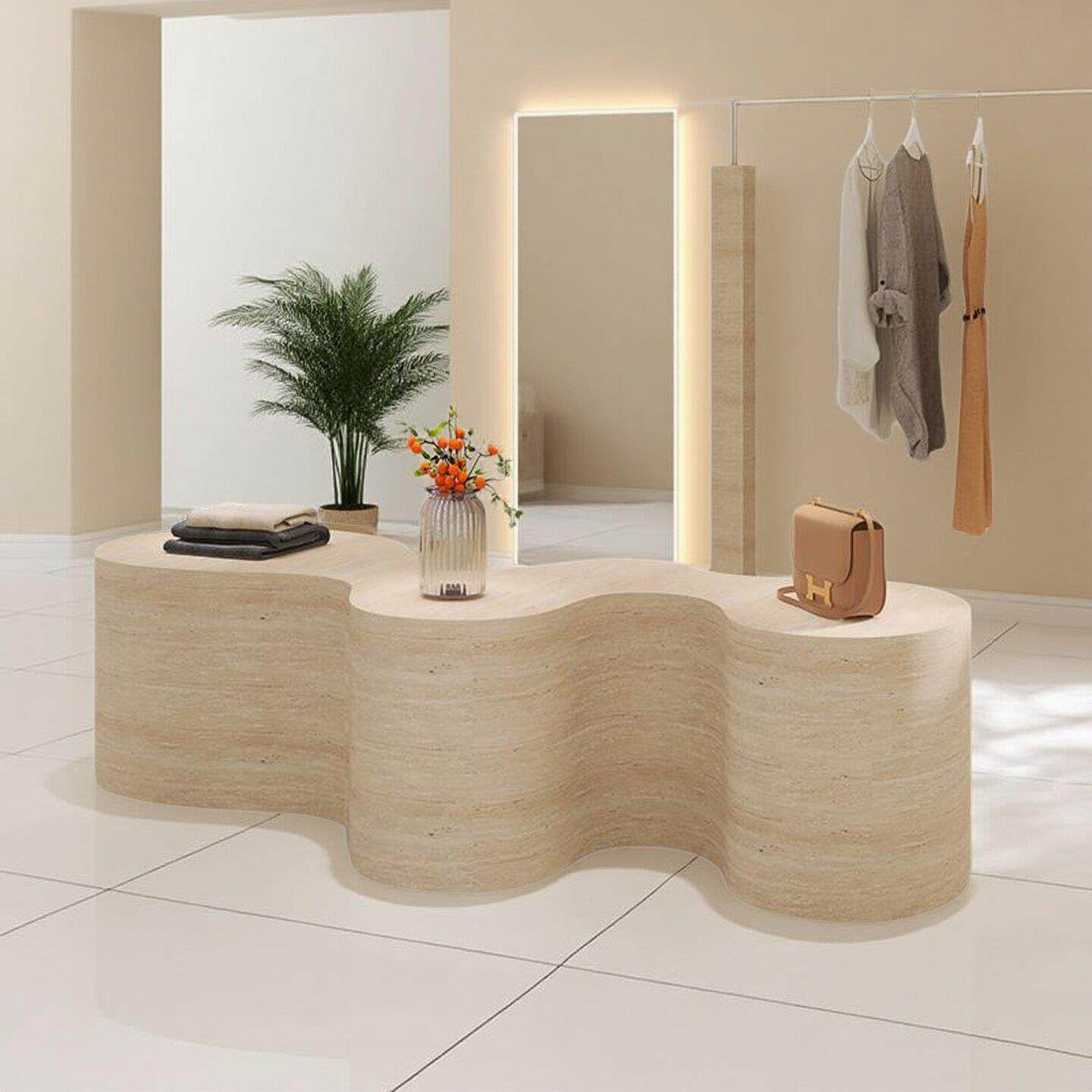 服装店中岛桌流水台展示台陈列道具中岛台展示台服装店中岛台流水