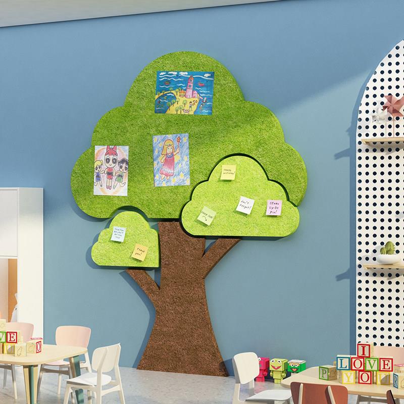 毛毡板幼儿园环创主题成品文化墙面材料大树造型教室走廊布置墙贴