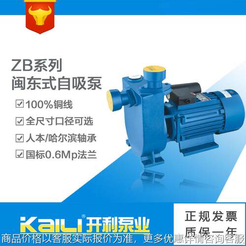 厂家ZB自吸式离心泵闽东泵铸铁现货家用增压大流量排污自吸泵