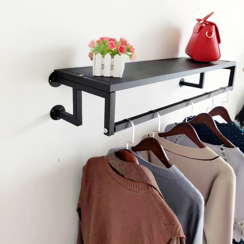 欧式服装店展示架上墙壁挂式挂衣架组合店女装店货架衣服架子